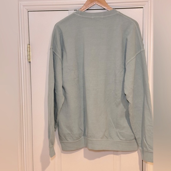 NWT PrettyLittleThing California Oversized Sweatshirt Sage Blue Medium - Picture 4 of 7